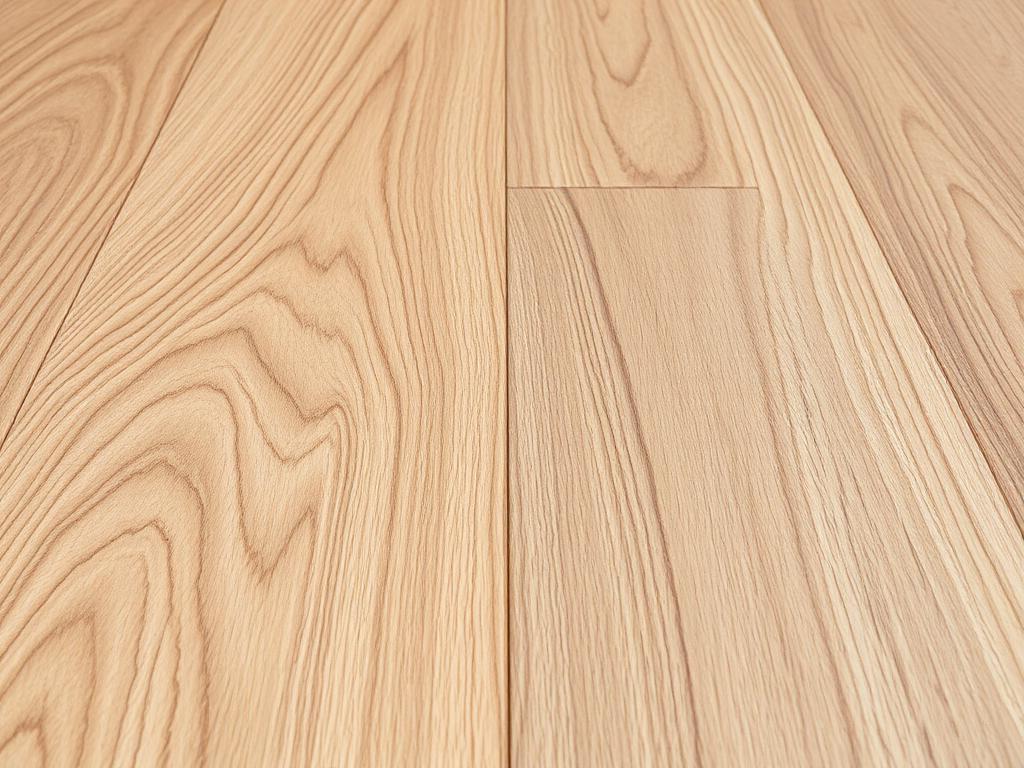 Close up of natural oak hybrid flooring planks